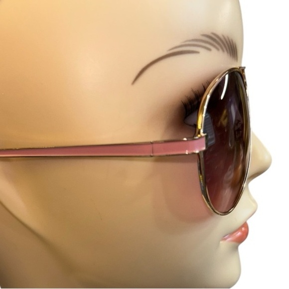Juicy Couture Pink Aviator Sunglasses Gold with Pink Lenses - Picture 8 of 8